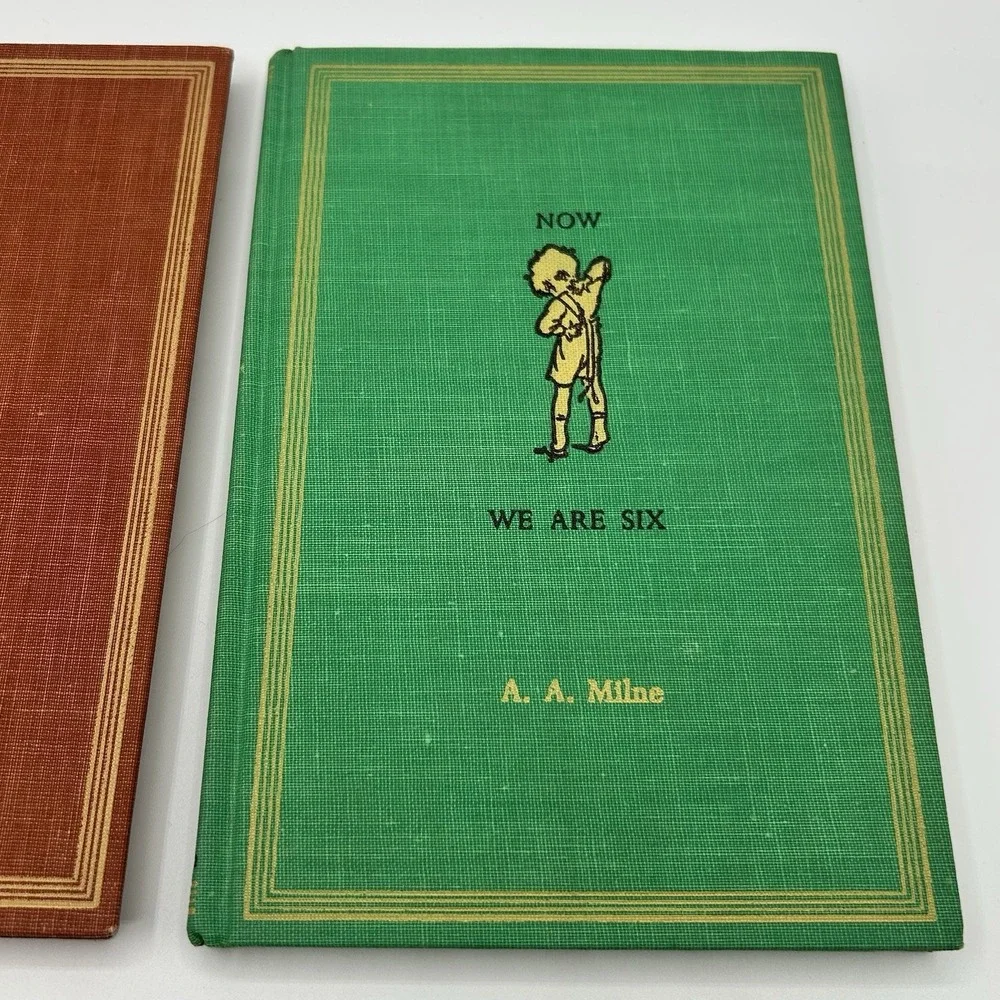 A.A. Milne When We Were Very Young Now We Are Six 1961 Hardcover 2 Book Set